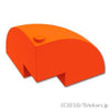ブロック ラウンドコーナー 5 x 5 x 3 1/3 - ドームトップ：[Reddish Orange / レディッシュオレンジ ]