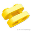 ラウンド ブロック 1 x 2 - オープンセンター：[Yellow / イエロー]