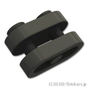 LEGO® パーツ 6447759/6510214 ラウンド ブロック 1 x 2 - オープンセンター：[Black / ブラック] 77808-026 