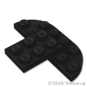 LEGO® レゴ パーツ 6575837 プレート ラウンド4 x 6 x 2/3：[Black / ブラック] 7797-026 