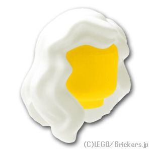 LEGO® パーツ 6078438/6343441 ミニフィグ ヘア - ウェービー：[White / ホワイト] 85974-001 