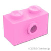ブロック 1 x 2 - サイドスタッド：[Bright Pink / ブライトピンク]