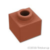 ブロック 1 x 1 x 2/3 - オープンスタッド：[Reddish Brown / ブラウン]
