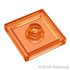 プレート 2 x 2 - ジャンパー：[Tr,Orange / トランスオレンジ]