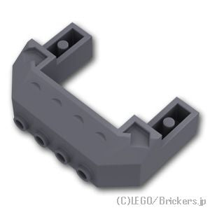 LEGO® パーツ 4581526 トレイン フロント ベーススロープ　4スタッド ：[Dark Bluish Gray / ダークグレー] 87619-199 