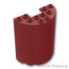 シリンダー ハーフ 3 x 6 x 6 - カットアウト1 x 2：[Dark Red / ダークレッド]