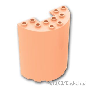LEGO® パーツ 6537849 シリンダー ハーフ 3 x 6 x 6 カットアウト1 x 2：[Light Nougat / ライトヌガー] 87926-283