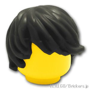 LEGO® パーツ 4569106/6079894/6233020 ミニフィグ ヘア - ナチュラルヘア：[Black / ブラック] 87991-026 