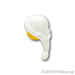 LEGO® パーツ 6173639 ミニフィグ ヘア - 三編み：[White / ホワイト] 88286-001 