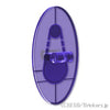 オーバルシールド - ディメンションキーストーン ラージ&スモールストーン：[Tr,Purple / トランスパープル]