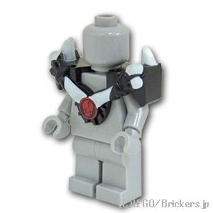 LEGO® パーツ 4626659/6020680 ミニフィグ アーマー - レッドスカル：[Black / ブラック] 93057pb02-026 