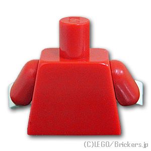 LEGO® パーツ 6008022/6029777 トルソー - サンタクロース(バックプリント無)：[Red / レッド] 973pb1243c01-021 
