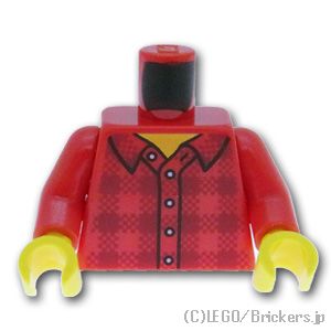 LEGO® パーツ 6152679 トルソー - チェックのフランネルシャツ：[Red / レッド] 973pb2343c01-021 