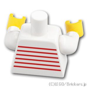 トルソー - レッドボーダーのセーター：[White / ホワイト]