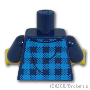 LEGO® パーツ 6275889 トルソー - バナナのTシャツにネルシャツ：[Dark Blue / ダークブルー] 973pb3774c01-140 