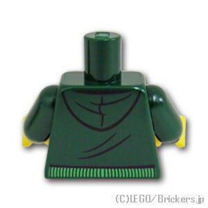 LEGO® パーツ 6294404 トルソー - パーカーとイコライザーTシャツ：[Dark Green / ダークグリーン] 973pb3780c01-141 
