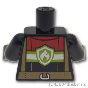 LEGO® パーツ 6332022 トルソー - 消防服 タクティカルベルト：[Black / ブラック] 973pb4114c01-026 