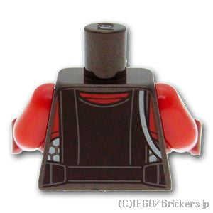 LEGO® パーツ 6332017 トルソー - ブラックハーネスのダイビングスーツ：[Pearl Dk,Gray / パールダークグレー] 973pb4193c01-148 