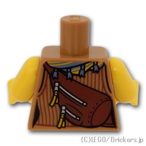 LEGO® パーツ 6350675 トルソー - スカーフとショルダーバックの女性：[Md,Nougat / ミディアムヌガー] 973pb4390c01-137 