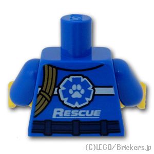 LEGO® パーツ 6350811 トルソー - ワイルドライフレスキューユニフォーム：[Blue / ブルー] 973pb4391c01-023 