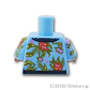 LEGO® パーツ 6353738 トルソー - T花柄のジャケット：[Bt,Lt Blue / ブライトライトブルー] 973pb4446c01-212 