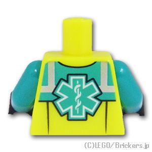 LEGO® パーツ 6378271 トルソー - レスキュー隊：[Neon Yellow / ネオンイエロー] 973pb4533c01-236 