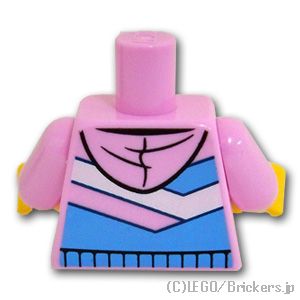 LEGO® パーツ 6382240 トルソー - 斜めストライプのパーカー：[Bright Pink / ブライトピンク] 973pb4543c01-222 