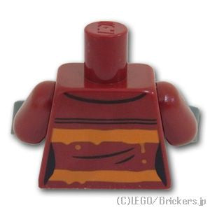 LEGO® パーツ 6390146 トルソー - 変装した女囚服：[Dark Red / ダークレッド] 973pb4595c01-154 