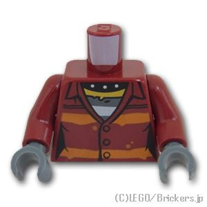 LEGO® パーツ 6390146 トルソー - 変装した女囚服：[Dark Red / ダークレッド] 973pb4595c01-154