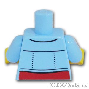 LEGO® パーツ 6387994 トルソー - 赤いシャツにGジャン：[Bt,Lt Blue / ブライトライトブルー] 973pb4601c01-212 