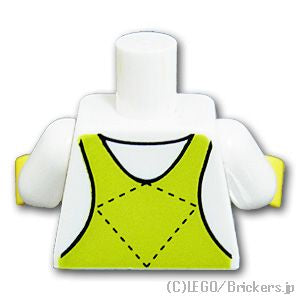 LEGO® パーツ 6397936 トルソー - ファーマーのオーバーオール ホワイトシャツ：[White / ホワイト] 973pb4738c01-001 