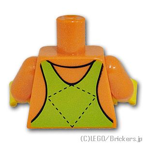 LEGO® パーツ 6397932 トルソー - ファーマーのオーバーオール オレンジシャツ：[Orange / オレンジ] 973pb4739c01-106 