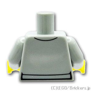 LEGO® パーツ 6400922 トルソー - アイスキャンディーのシャツ：[Light Bluish Gray / グレー] 973pb4760c01-194 