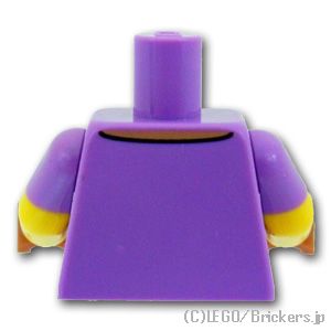 LEGO® パーツ 6422903 トルソー - オーバーオールと半袖シャツ：[Md,Lavender / ミディアムラベンダー] 973pb4975c01-324 