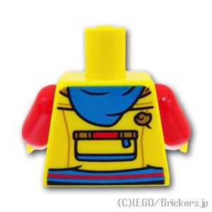 LEGO® パーツ 6430100 トルソー - モンキーキングのロゴの入ったジャケット：[Yellow / イエロー] 973pb5023c01-024 