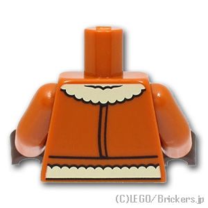 LEGO® パーツ 6430528 トルソー - 囚人服にファーライニングのジャケット：[Dark Orange / ダークオレンジ] 973pb5053c01-038 