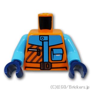 LEGO® パーツ 6440858 トルソー - 探検家のジャケット：[Orange / オレンジ] 973pb5255c01-106