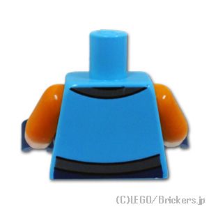 LEGO® パーツ 6446006 トルソー - ネームバッジ付きジャケット：[Md,Azure / ミディアムアズール] 973pb5258c01-156 