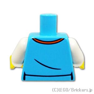 LEGO® パーツ 6445920 トルソー - 聴診器付きジャケット：[Md,Azure / ミディアムアズール] 973pb5260c01-156 