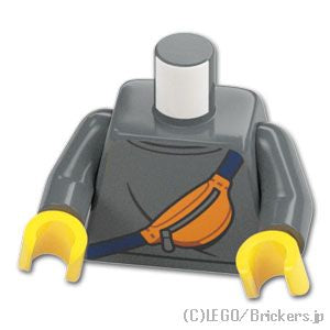 LEGO® パーツ 6457767 トルソー - トレーナーとボディバック：[Dark Bluish Gray / ダークグレー] 973pb5423c01-199 