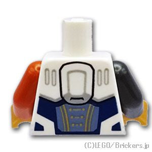 トルソー - クラシックスペースロゴの宇宙服 2色アーム：[ホワイト]：[White / ホワイト]