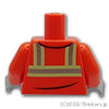 トルソー - 胴体安全ジャケットにシルバーの反射：[Reddish Orange / レディッシュオレンジ ]