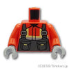 トルソー - 胴体安全ジャケットとグレーのオーバーホール：[Reddish Orange / レディッシュオレンジ ]