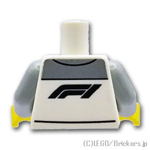 トルソー - ポロシャツにIDバッジ：[White / ホワイト]