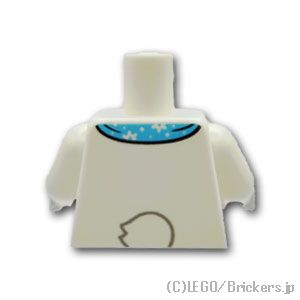 トルソー - 雪の結晶のスカーフに背中に尾の模様：[White / ホワイト]