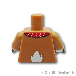 トルソー - ドット柄のスカーフと背中に尾の模様：[Md,Nougat / ミディアムヌガー]