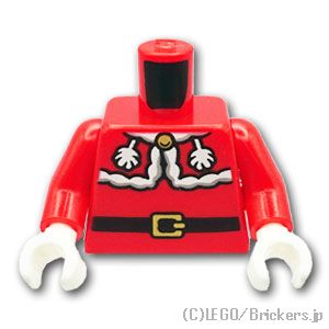 トルソー - 白い毛皮のトリムタッセル付きのサンタクロース：[Red / レッド]