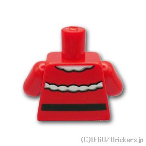 トルソー - 白い毛皮のトリムタッセル付きのサンタクロース：[Red / レッド]