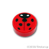 ラウンド タイル 1 x 1 - 小さい目のてんとう虫：[Red / レッド]