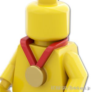 LEGO® パーツ 6000258/6375900 メダル：[Red / レッド] 99250pb01-021 